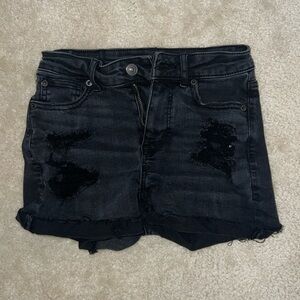 American Eagle size 00 next level black jean shorts